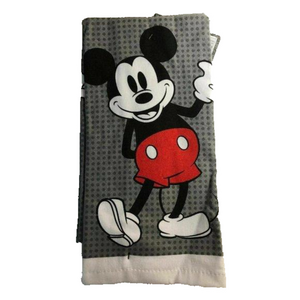 🛒 $8 Disney Mickey Mouse 2 Pack Kitchen Tea Towels Cotton Gray New #2230